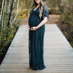 Maternity lace dress size M Navy